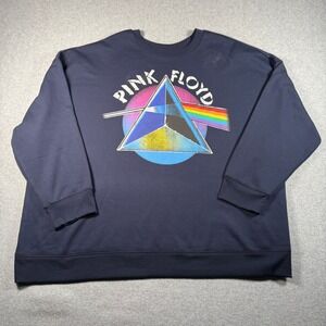 Pink Floyd Dark Side of the Moon Sweatshirt Men's 3XL Blue Graphic Pullover